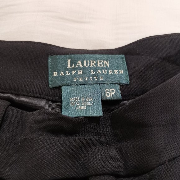 Ralph Lauren High Waisted Wool Black Pants - Picture 2 of 7